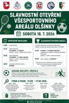 Slavnostní otevření všesportovního areálu Olšinky 1